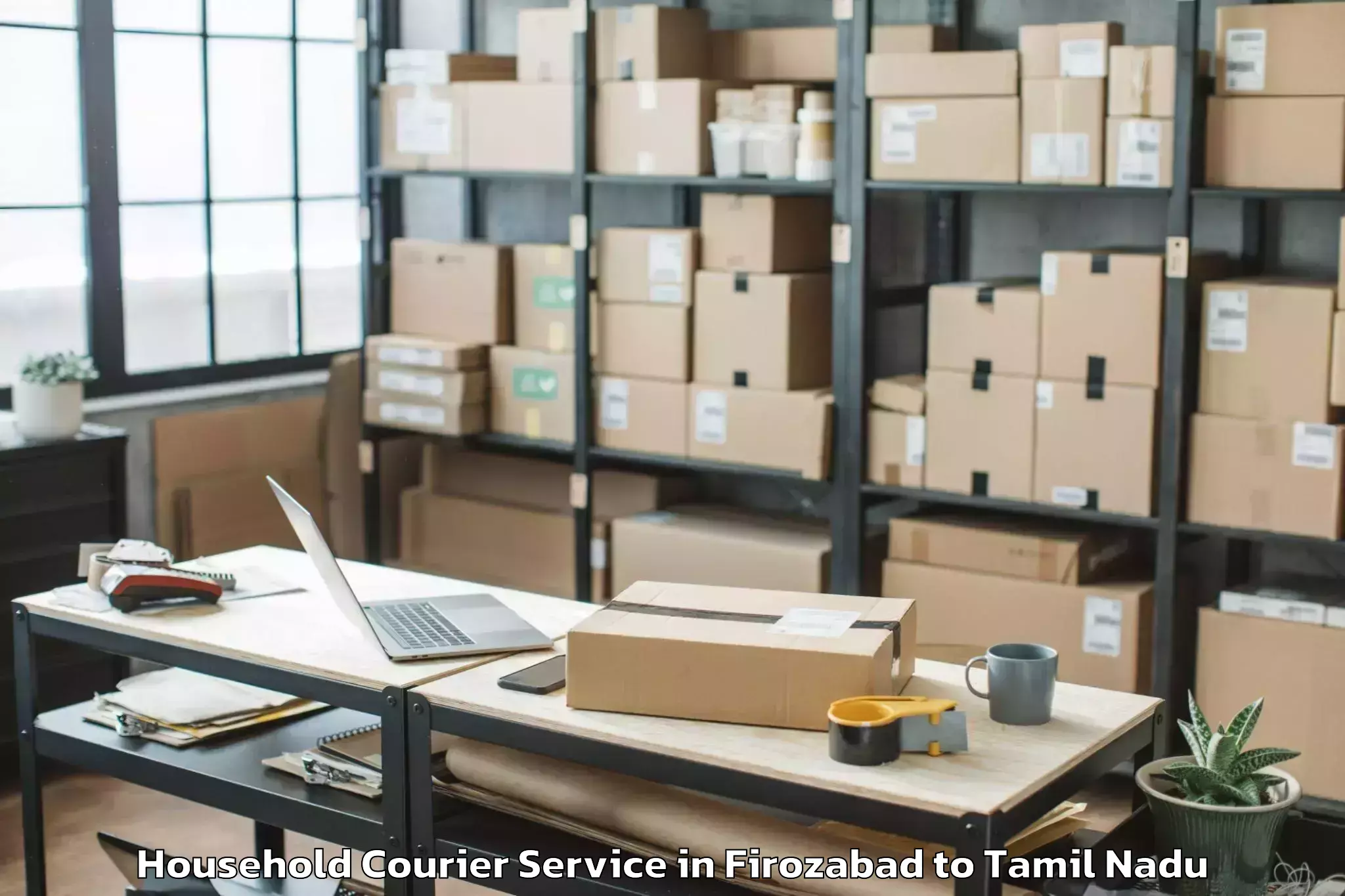 Top Firozabad to Sholinganallur Household Courier Available